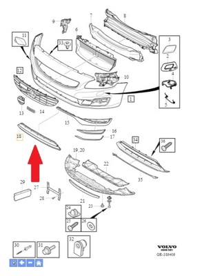 ЦЕНТРАЛЬНАЯ РЕШЕТКА VOLVO OE 31323858