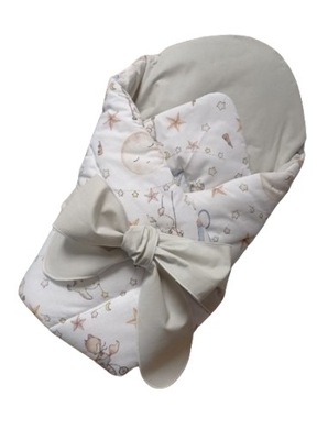 Karino ROŻEK niemowlęcy usztywniany wiązany 80x80 bawełna ciepły