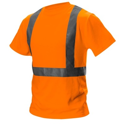 T-shirt ostrzegawczy, pomarańczowy, rozmiar XL