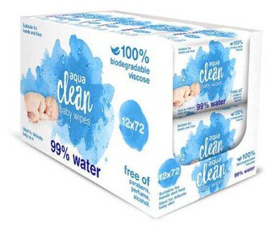 Aqua Clean Chusteczki Dla Dzieci 99% Wody 864szt