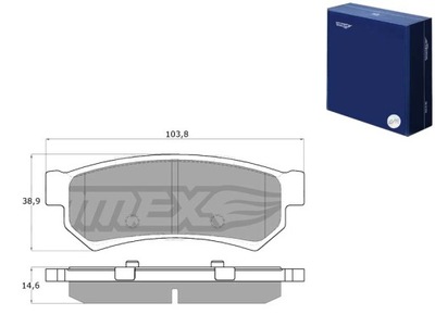 ZAPATAS DE FRENADO CHEVROLET LACETTI 05- PARTE TRASERA TOMEX BRAKES  