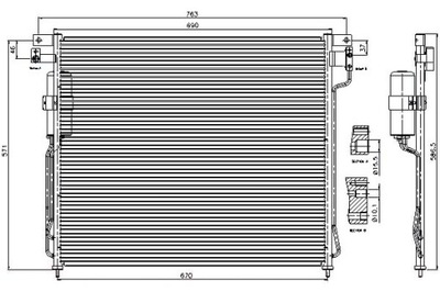 КОНДЕНСАТОР КОНДИЦИОНЕРА NISSAN NP300 NP300 NAVARA P