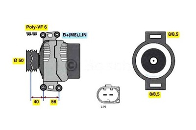 Генератор bosch 131549002 80 a0 фото №1