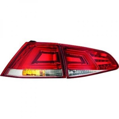 Lampy tylne VW Golf 7 12-17 LED Czerwono-Białe
