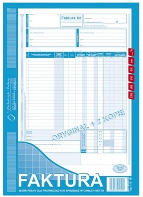 Faktura A4 Sprzedawca - nabywca - odbiorca 112-1E