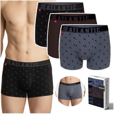 3x Bokserki męskie ATLANTIC bawełniane 174 shorts *XL