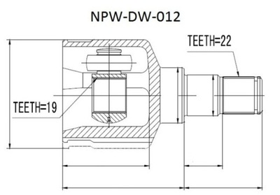 Шарнір внутрішній daewoo kalos 1.2 02-, chevrolet spark 1.0 00-, aveo 1.2 фото №1