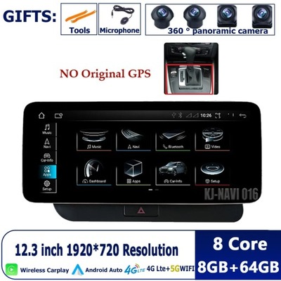 NAVEGACIÓN GPS PARA AUDI Q5 2009-2017 PANTALLA CARPLAY IPS BT ANDROID 13 WIFI  