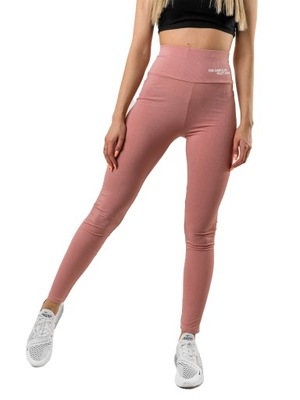 LEGGINSY DAMSKIE PRĄŻKOWANE RÓŻOWE W7502 DENLEY_M