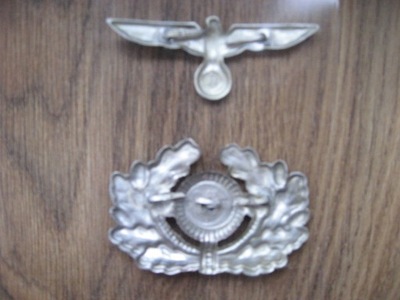 niemiecka odznaka 2 wojna czapka wehrmacht aluminiowe