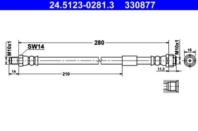 ATE CABLE DE FRENADO ELÁSTICO 24.5123-0281.3  