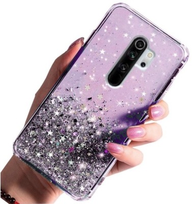 ETUI POKROWIEC GLITTER STAR BROKAT do XIAOMI REDMI NOTE 8 PRO +SZKŁO 9H