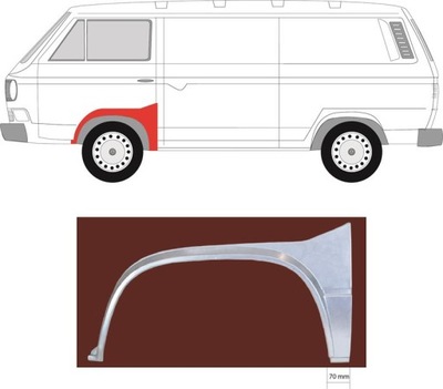 ALETA REPERA-TURKA PARTE DELANTERA IZQUIERDA VW T3 TRANSPORTER  