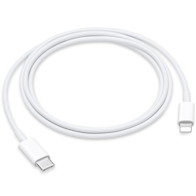 SZYBKI KABEL USB-C DO LIGHTNING IPHONE 1M 12W BIAŁY KABEL DO ŁADOWANIA