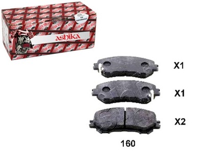 ASHIKA PADS BRAKE NISSAN QASHQAI 1.2 DIG-T (  