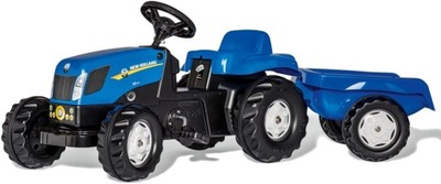 Traktor z przyczepą Rolly Toys New Holland niebieski