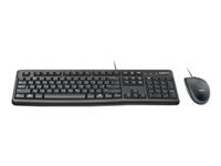 LOGITECH 920-002563 Logitech Klawiatura + mysz, Desktop MK120, US, USB, cza