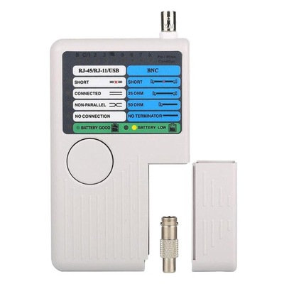 Miernik testowy kabli sieciowych/Tester telefonu RJ11/USB/BNC