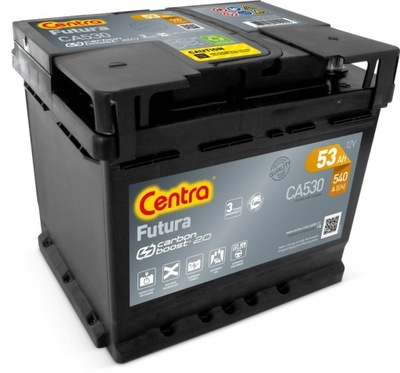 АКУМУЛЯТОР CENTRA FUTURA 12V 53AH 540A CA530 - 3 РОКИ ГАРАНТІЇ