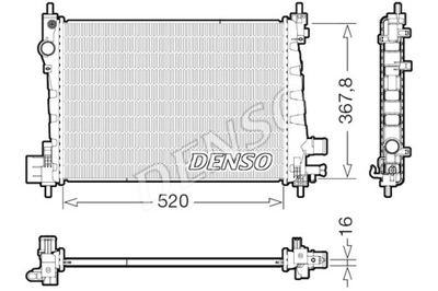 DENSO RADIATOR ENGINE WATER OPEL KARL 1.0 1.0LPG 01.15-03.19  