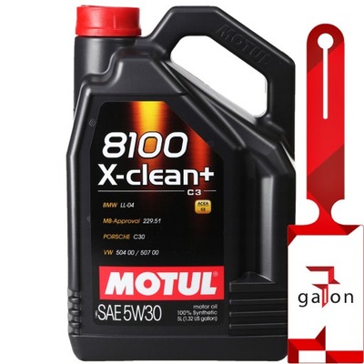 MOTUL 8100 X-CLEAN+ PLUS C3 5W30 5L - SYNTETYCZNY OIL SILNIKOWY  