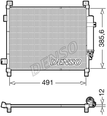 КОНДЕНСАТОР КОНДИЦИОНЕРА (Z OSUSZACZEM) ПОДХОДИТ DO: NISSAN NOTE 1.2 08.12