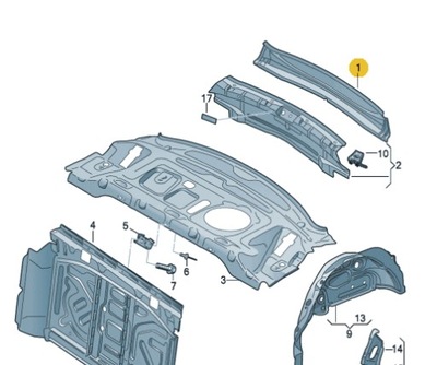 AUDI A4 S4 RS4 B9 16-10 UNIVERSAL PAS PARTE TRASERA TRASERO 8W9813307A  