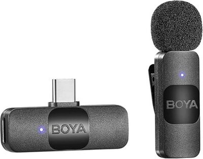 BEZPRZEWODOWY MIKROFON BOYA BY-V10 USB-C ANDROID LAPTOP YOUTUBE PODCAST