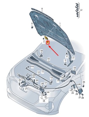 Audi q4 e-tron left bonnet striker 81a823185b фото №1