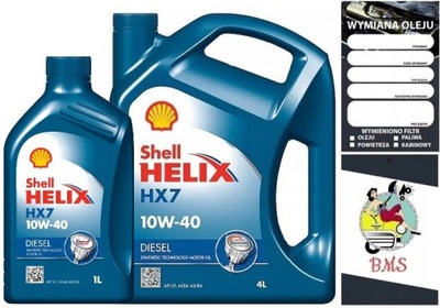 SHELL HELIX ALYVA POLSYNTETYCZNY 10W-40 10W40 DIESEL HX7 5L 