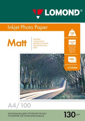 PAPIER FOTOGRAFICZNY A4 MATOWY 130g DWUSTRON 100sz