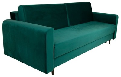 Nowoczesna sofa z funkcją spania LUIZA w kolorze turkusowym