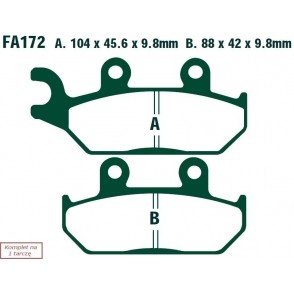 TRINKELĖS STABDŽIŲ MOTO YAMAHA XT 600 E (92-03) EBCFA172R 