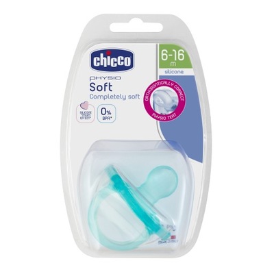 CHICCO Smoczek PHYSIO SOFT silikon 6-16m blue 1szt