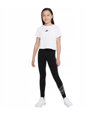 NIKE LEGGINSY LOGO CZARNE 146-156 CM