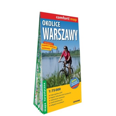 Okolice Warszawy laminowana mapa turystyczna