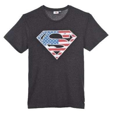 Szary t-shirt męski DC Comics Superman L