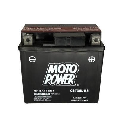 МОТОЦИКЛЕТНИЙ АКУМУЛЯТОР 4AH CBTX5L-BS MOTOPOWER