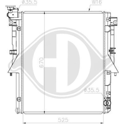 DIEDERICHS DCM3897 CHLODNICA, SISTEMA DE REFRIGERACIÓN DEL MOTOR  