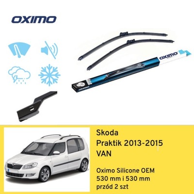 WIPER BLADES FRONT FOR SKODA ROOMSTER HATCHBACK (2013-2015) OXIMO  