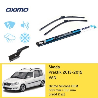 ESCOBILLAS PARTE DELANTERA PARA SKODA ROOMSTER HATCHBACK (2013-2015) OXIMO  