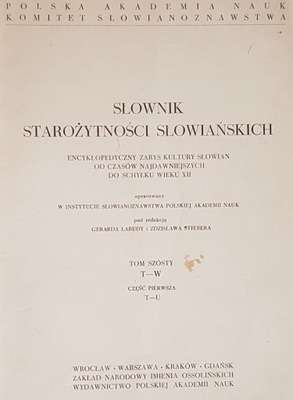 Słownik starożytności słowiańskich T-W cz. 1. T-U