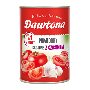 Dawtona Pomidory krojone z czosnkiem 400g