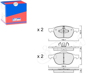 ZAPATAS DE FRENADO FORD FOCUS II 04- CIFAM  