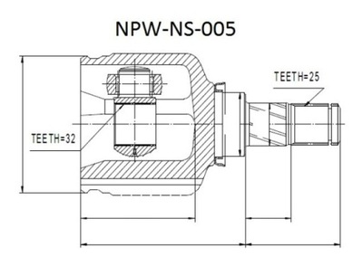 LANKSTAS WEW. NISSAN PRIMERA P11 2.0,2.0TD 96-,P11 1.6 00-01 /KAIRYSIS 32 ZEBY/ 