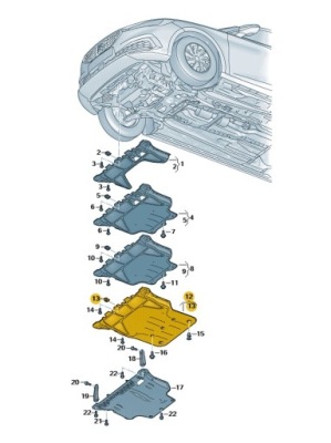 Nowe оригинальные audi оригинальный номер защита шумопоглощающая 5wa825236c фото №1