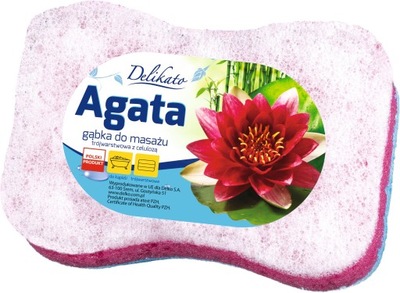Gąbka do kąpieli masażu AGATA Delikato 3-Warstwowa