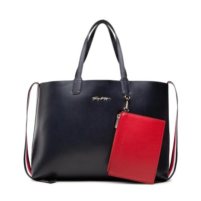 Torebka SHOPERKA TOMMY HILFIGER Iconic Tommy Tote AW0AW10932 DW5