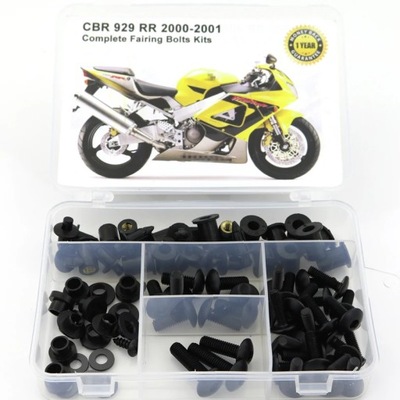 PARA HONDA CBR929RR 2000 2001 COMPUESTO COMPLETO DEFLECTORES JUEGO PERNOS TORNILLOS FAIR  