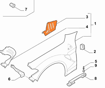 Кронштейн крила перед правий alfa romeo stelvio фото №1